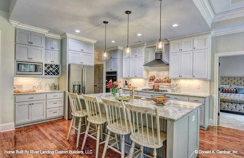 Pendant Lights, Beadboard Island, and Granite That Pulls the Room Together