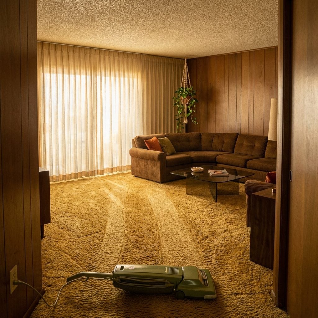 Vacuuming the Shag Carpet in One Direction So the Lines Showed