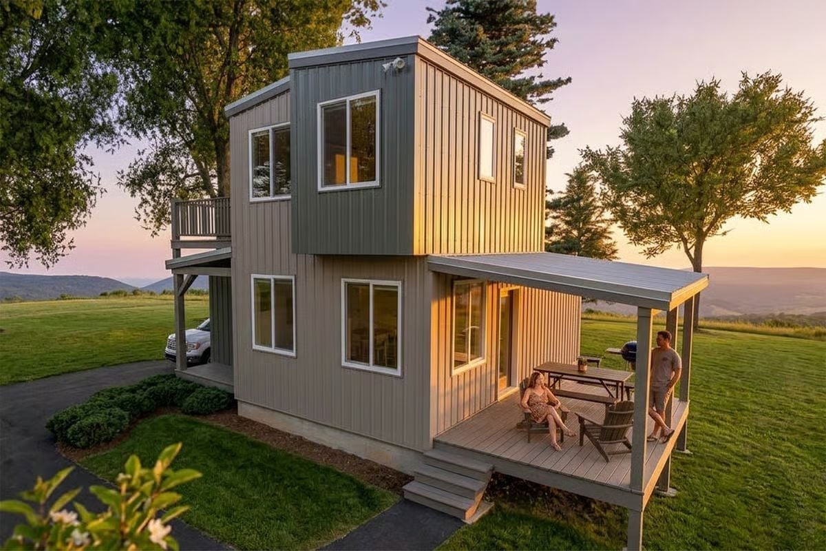 Covered Porch Living With Rolling Hills on Every Side