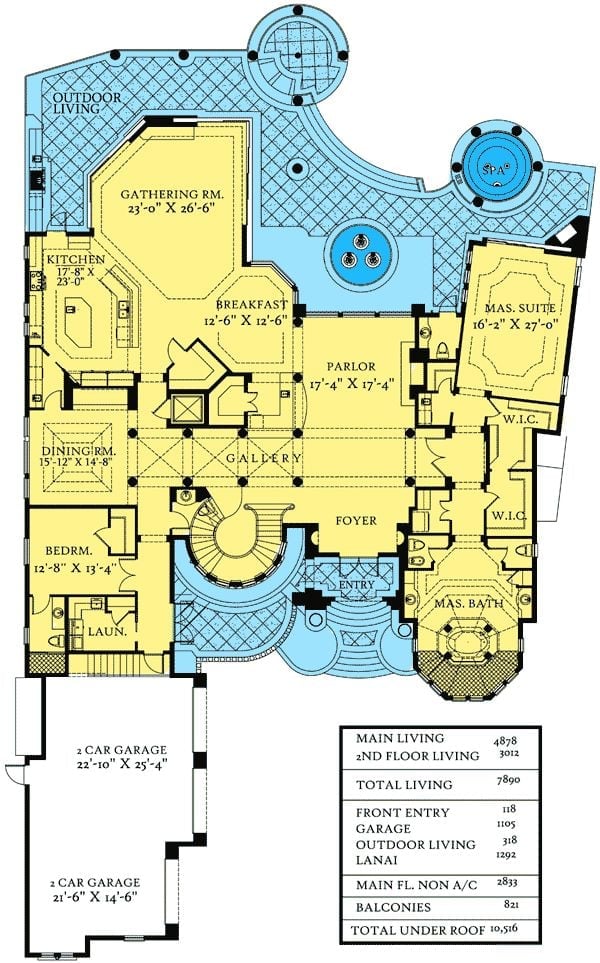 Floor Plan - Villa Bellavista 5-Bedroom Mediterranean with Home Theater Designed for Self-Made Homeowners Finally Building What They Always Wanted