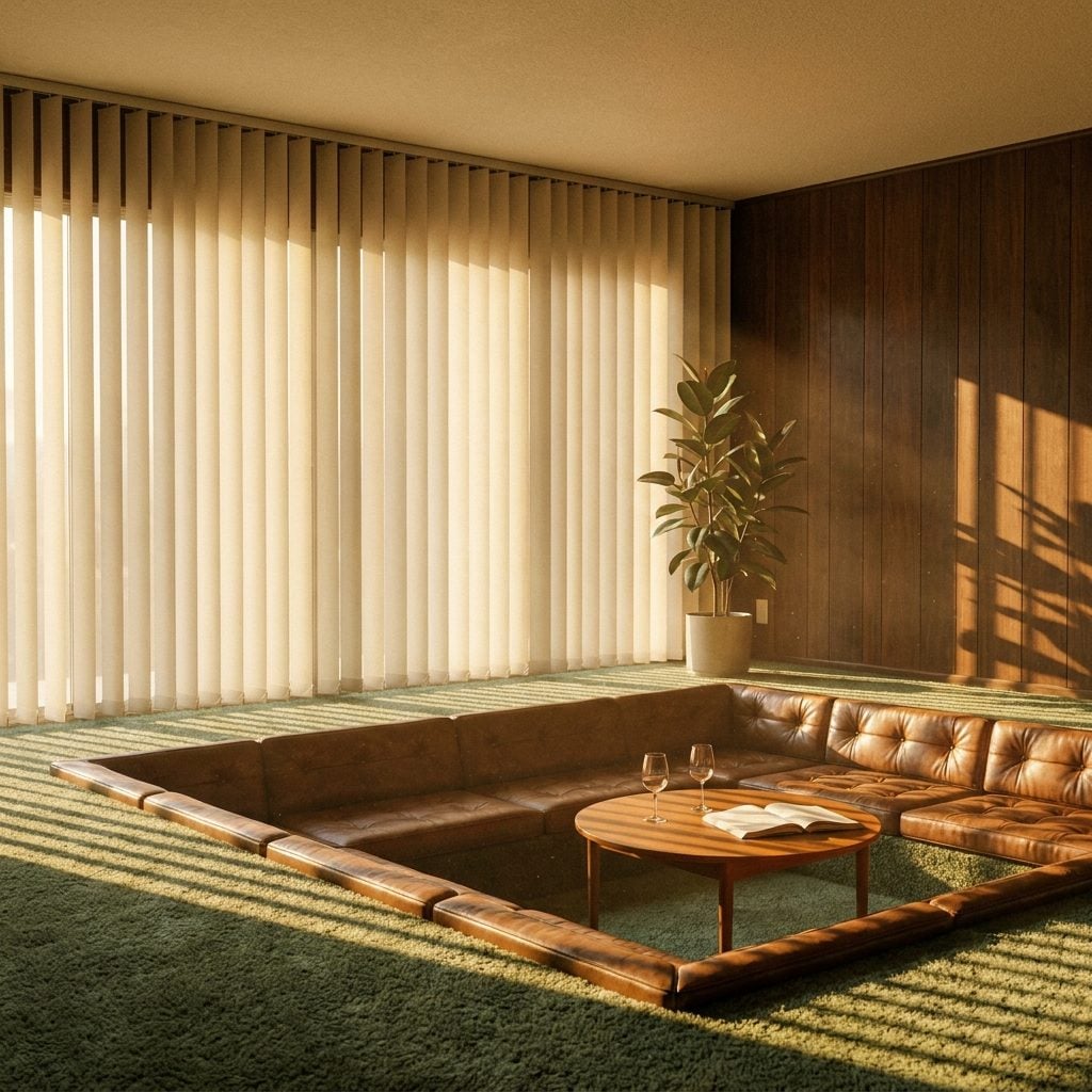 The Wall of Vertical Blinds That Filtered Every Sunset Into Stripes