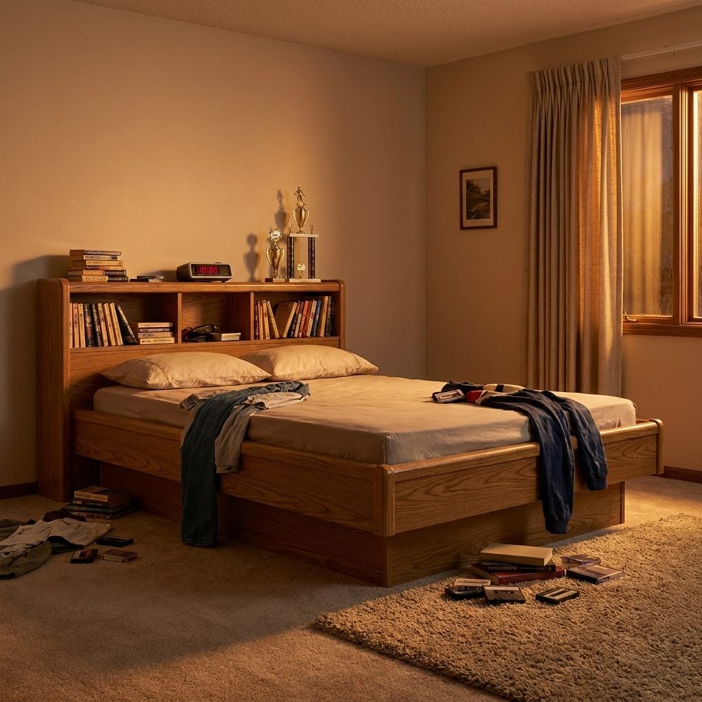 The Waterbed Frame That Was Also a Bookshelf, a Nightstand, and a Trophy Case