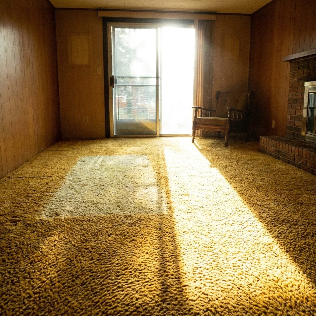 The Way the Color Faded in the Sunny Spot by the Sliding Glass Door