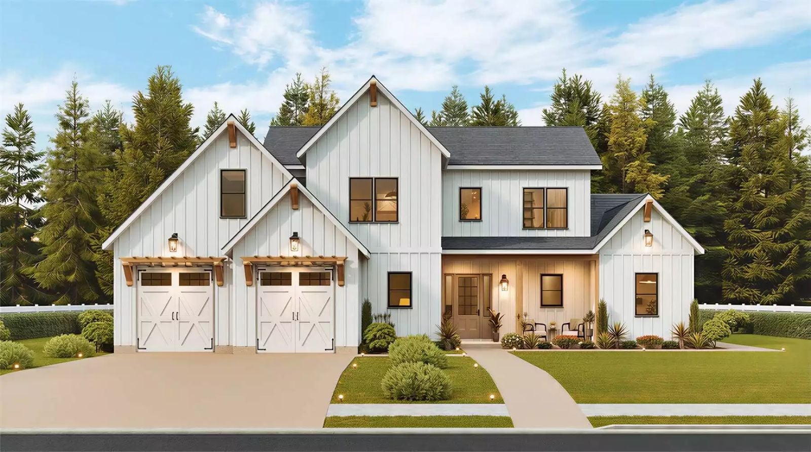 Wayside Oaks 3-Bedroom Modern Farmhouse with Screened Porch Designed for Families Who Love Big Meals and Long Conversations (Floor Plan)