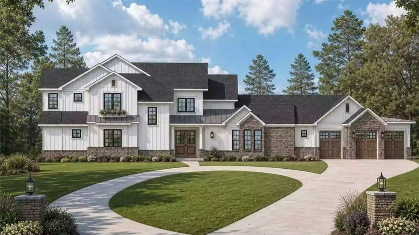 Westbourne Row 4-Bedroom Farmhouse with Truck Garage Designed for Couples Who Married Their Best Friend and Their Best Friend's Hobbies (Floor Plan)