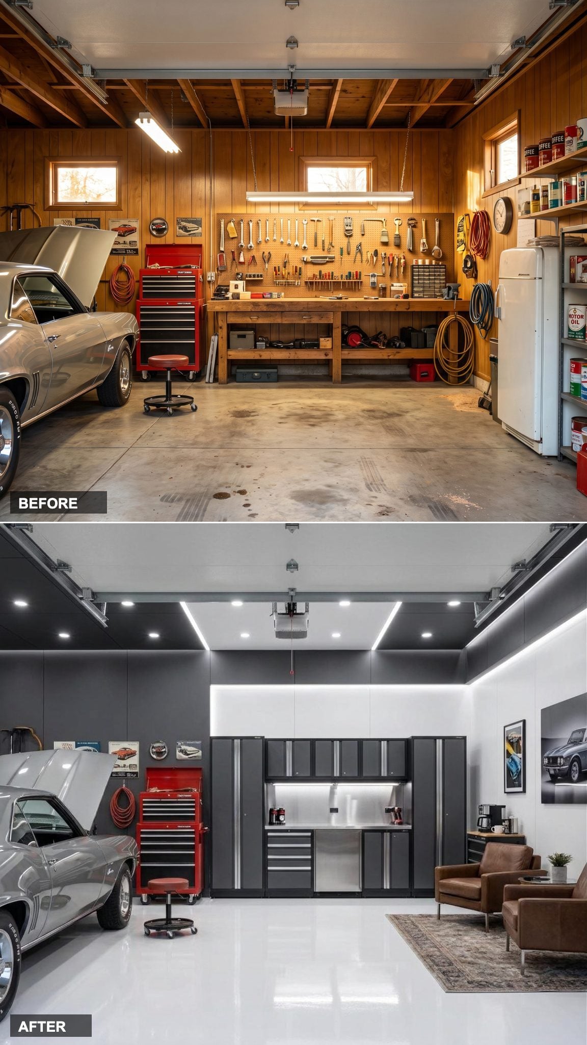 White Epoxy Floors and Hidden Equipment Storage: The Automotive Detailing Studio a Collector Would Kill For