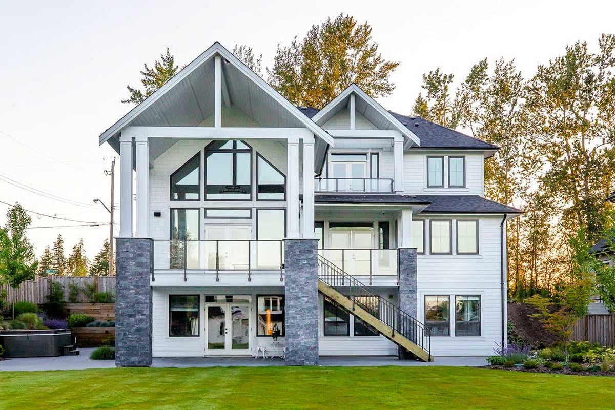 Walkout Rear Elevation Where the Glass Does Most of the Talking