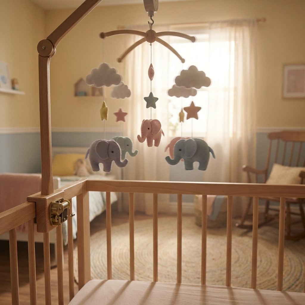 3. A Wind-Up Baby Mobile Cost Around $18 in 1987