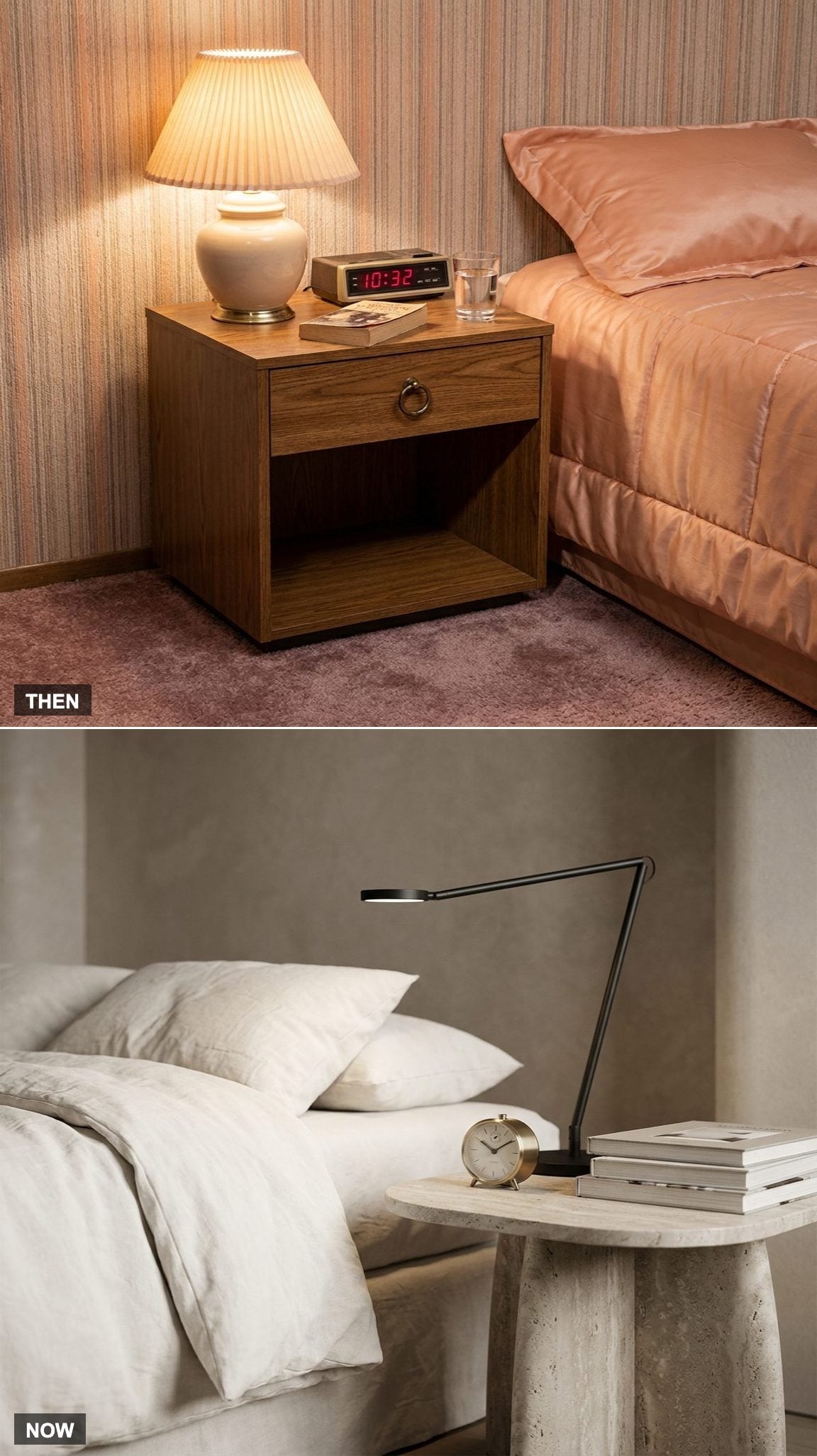 Wood Veneer Nightstands vs. Designer Accent Tables