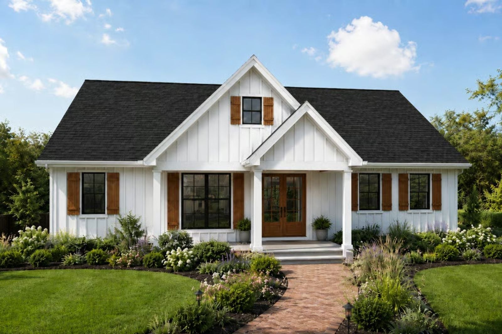 Wrenhollow 3-Bedroom Modern Farmhouse with Dual Porches Designed for Couples Who Love a Front Porch More Than a Back Deck (Floor Plan)