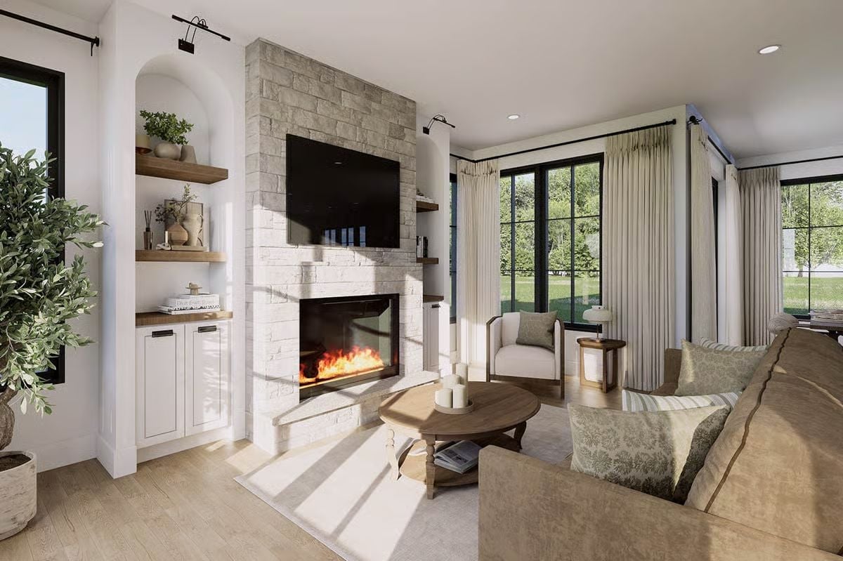 Stone to Ceiling, Fire Below, and Shelves That Do Real Work