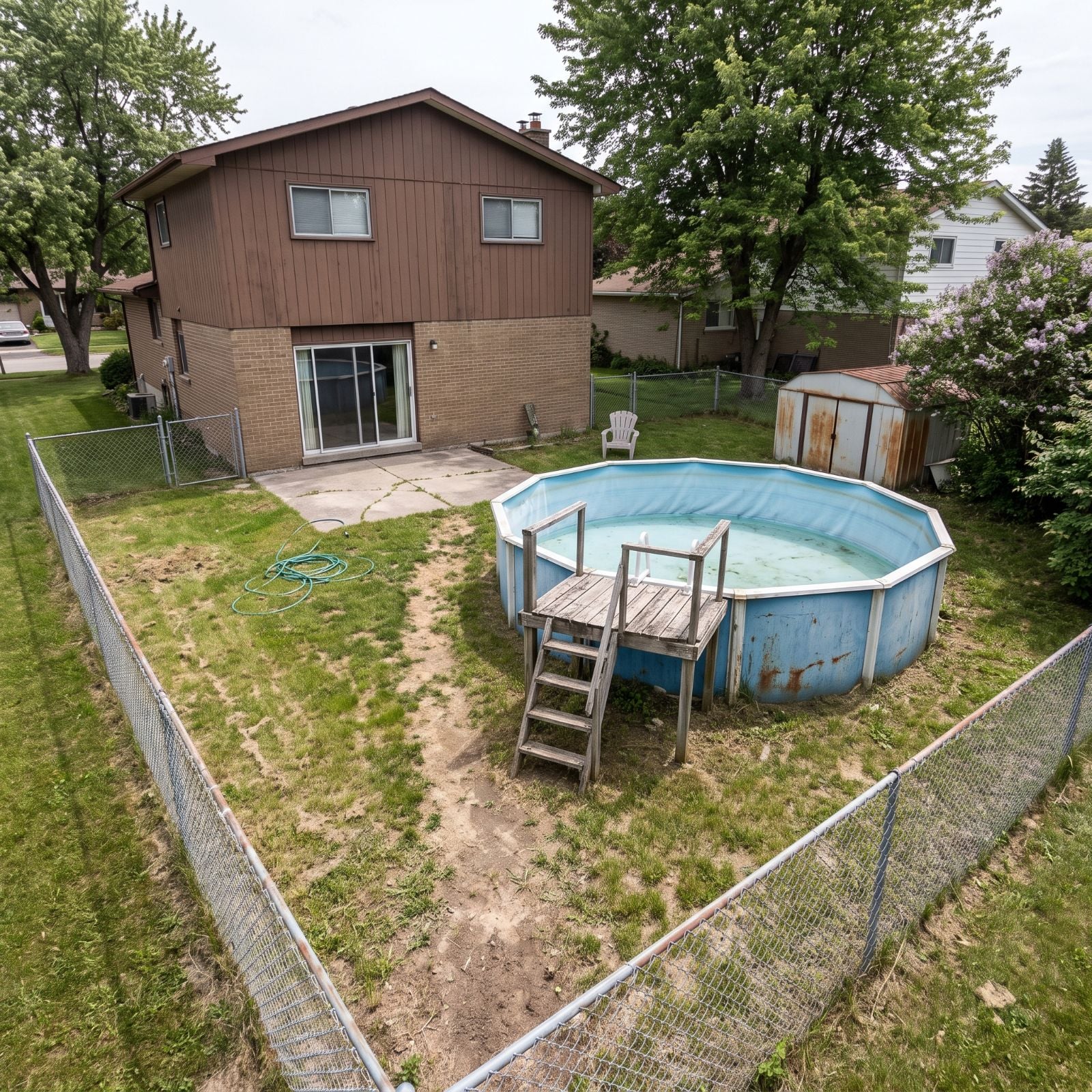 This Tired 1970s Backyard With the Sagging Above-Ground Pool Was Begging for a Rescue — Here Are 28 Before & After Design Ideas