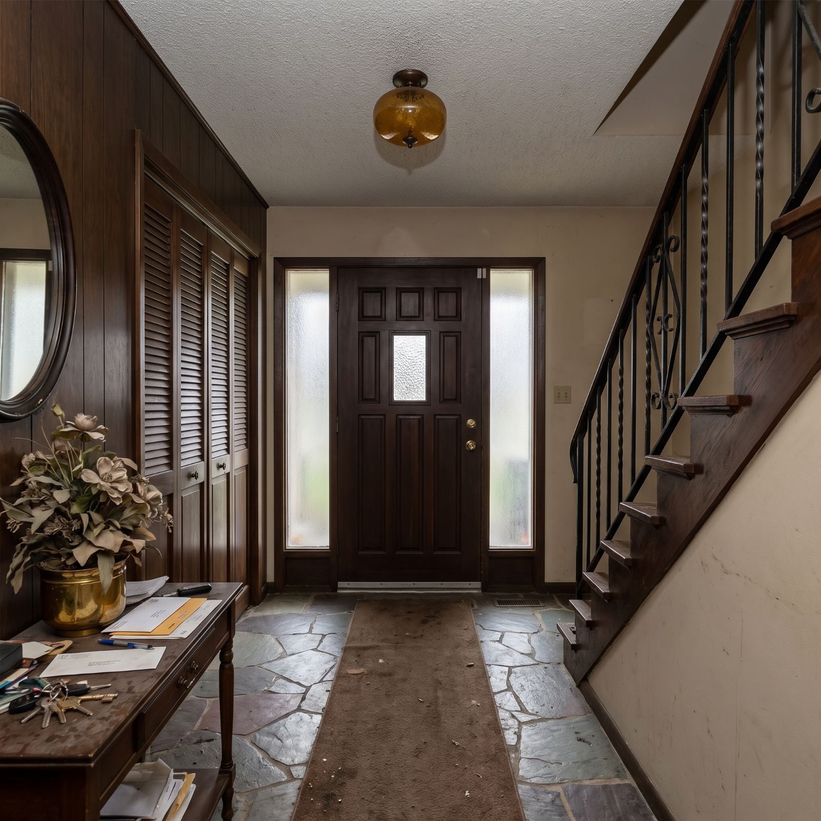 This Dark, Dated 1970s Entryway and Foyer Made a Dreary First Impression — See These 32 Before & After Design Ideas