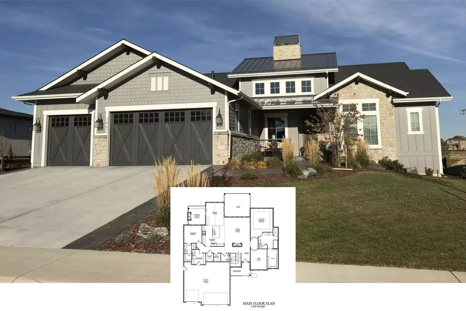 Willowmere Way 4-Bedroom Craftsman House Plan with 3-Car Garage (2,269 Sq. Ft. Floor Plan)
