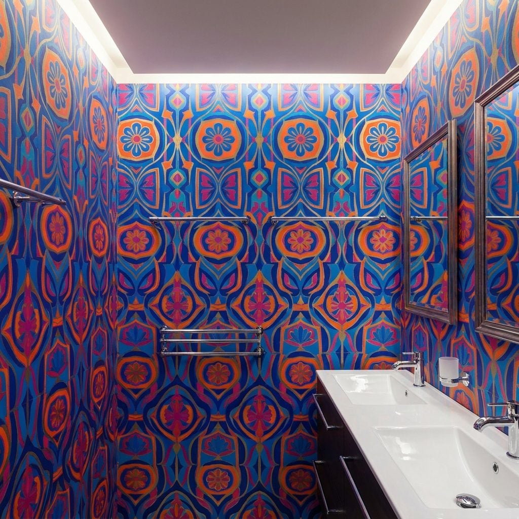 Bathroom Wallpaper Doing All the Talking