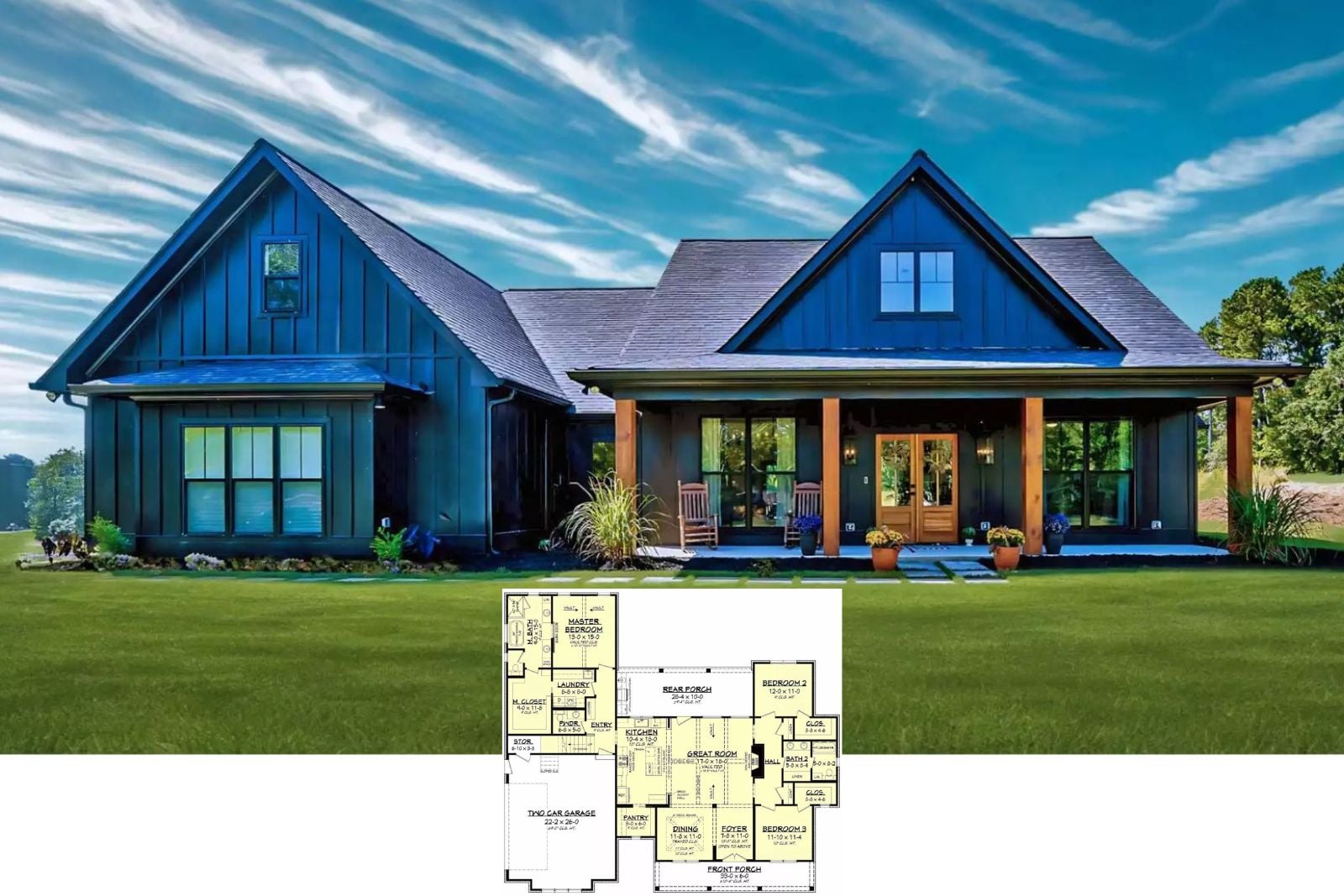 The Chelci 3-Bedroom Farmhouse Layout with Bonus Room (2,188 Sq. Ft. Floor Plan)