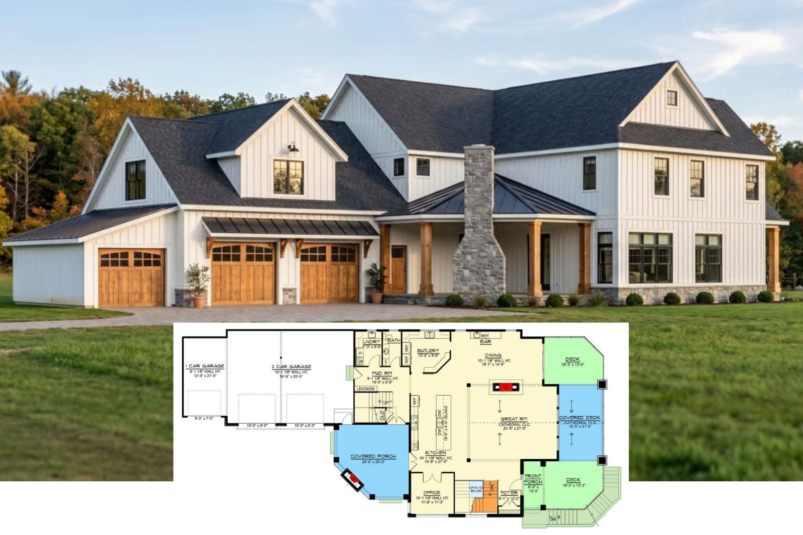Hudson 6-Bedroom New American House Plan with Walkout Basement (4,647 Sq. Ft. Floor Plan)