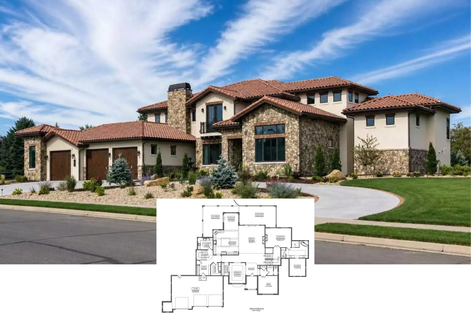 Welham Row 5-Bedroom Southwest House Plan with Home Theater (4,851 Sq. Ft. Floor Plan)