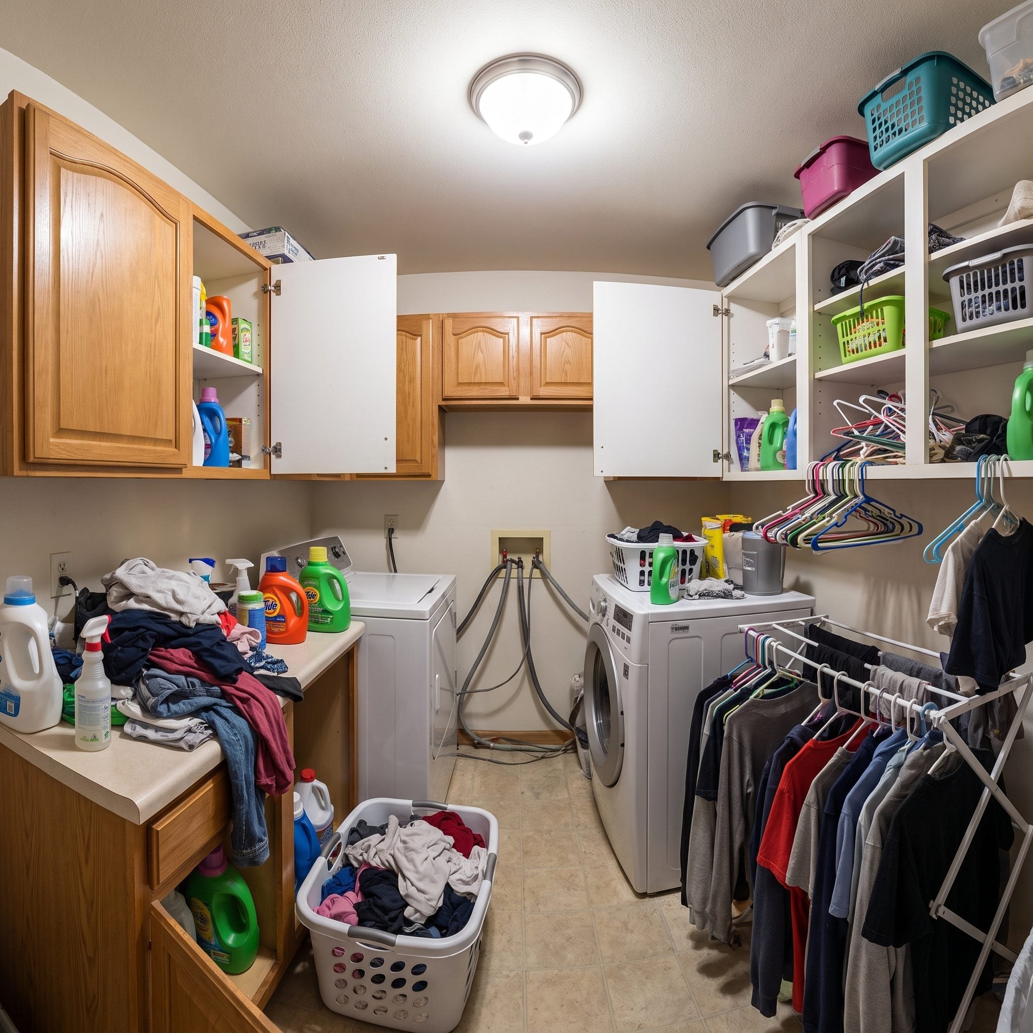 35 Before & After Laundry Rooms for Perfectionists Who Can’t Stand Visual Clutter — Before