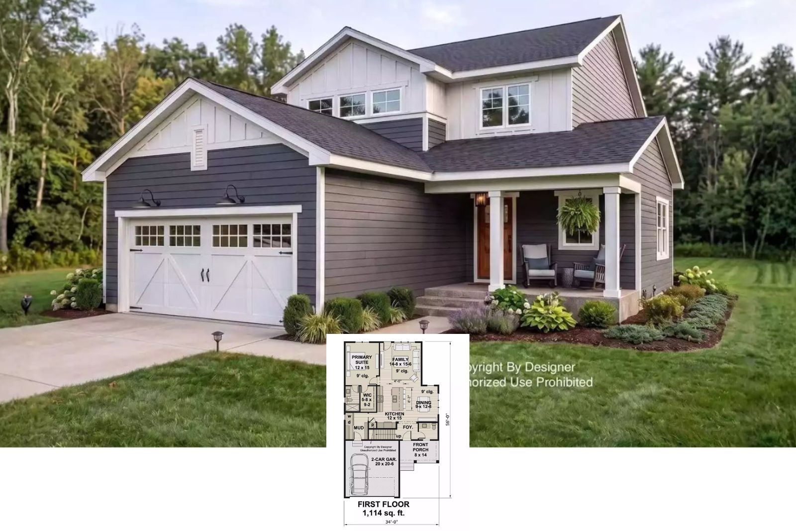Laburnum Crest 4-Bedroom Farmhouse Layout with Jack and Jill Bath (2,060 Sq. Ft. Floor Plan)