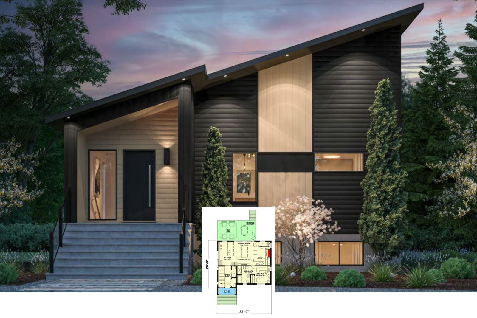 Obsidian Ridge 4-Bedroom Modern House Plan with Lower-Level Family Room (1,710 Sq. Ft. Floor Plan)