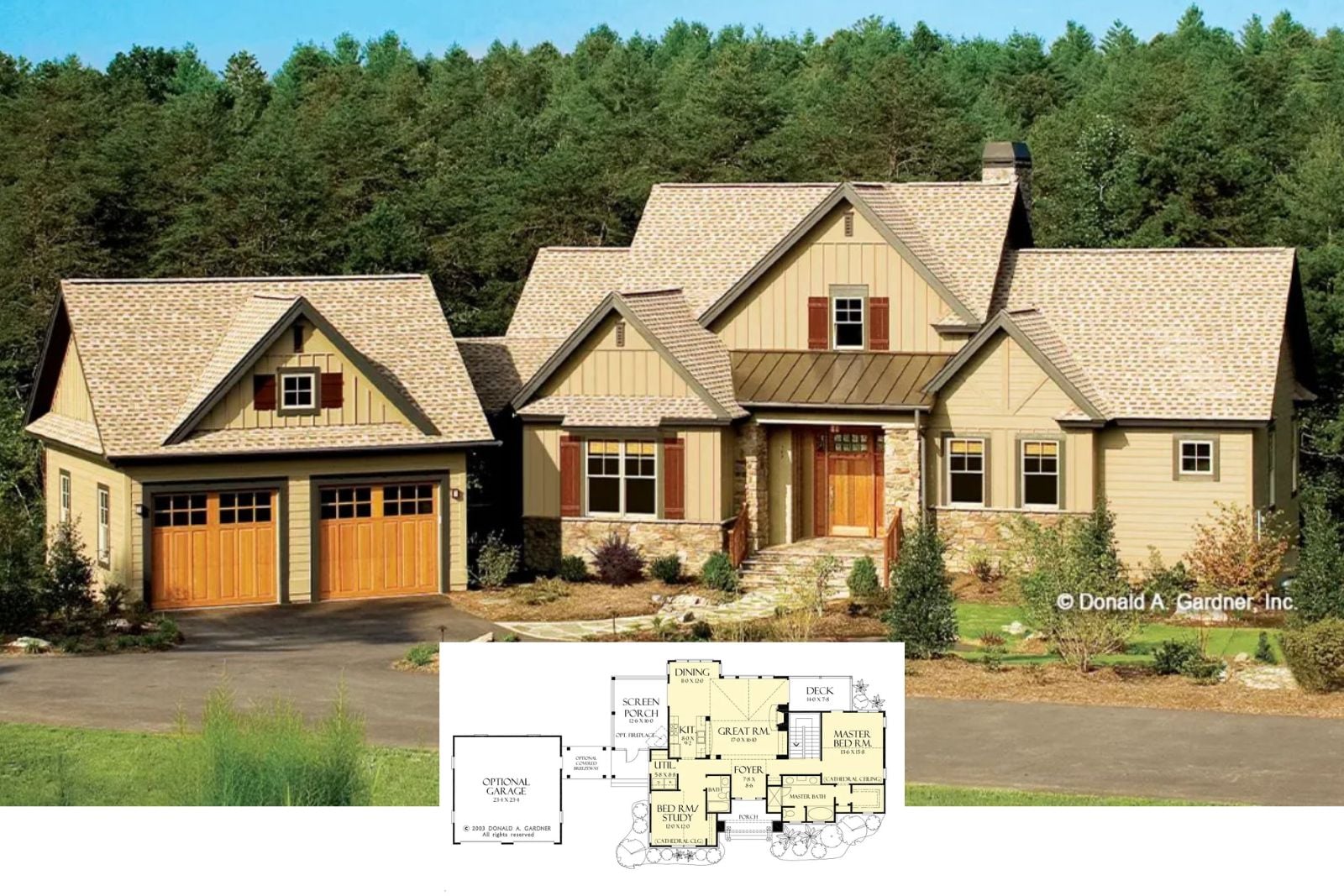 The Riva Ridge 4-Bedroom Cottage House Plan with Walkout Basement (2,263 Sq. Ft. Floor Plan)