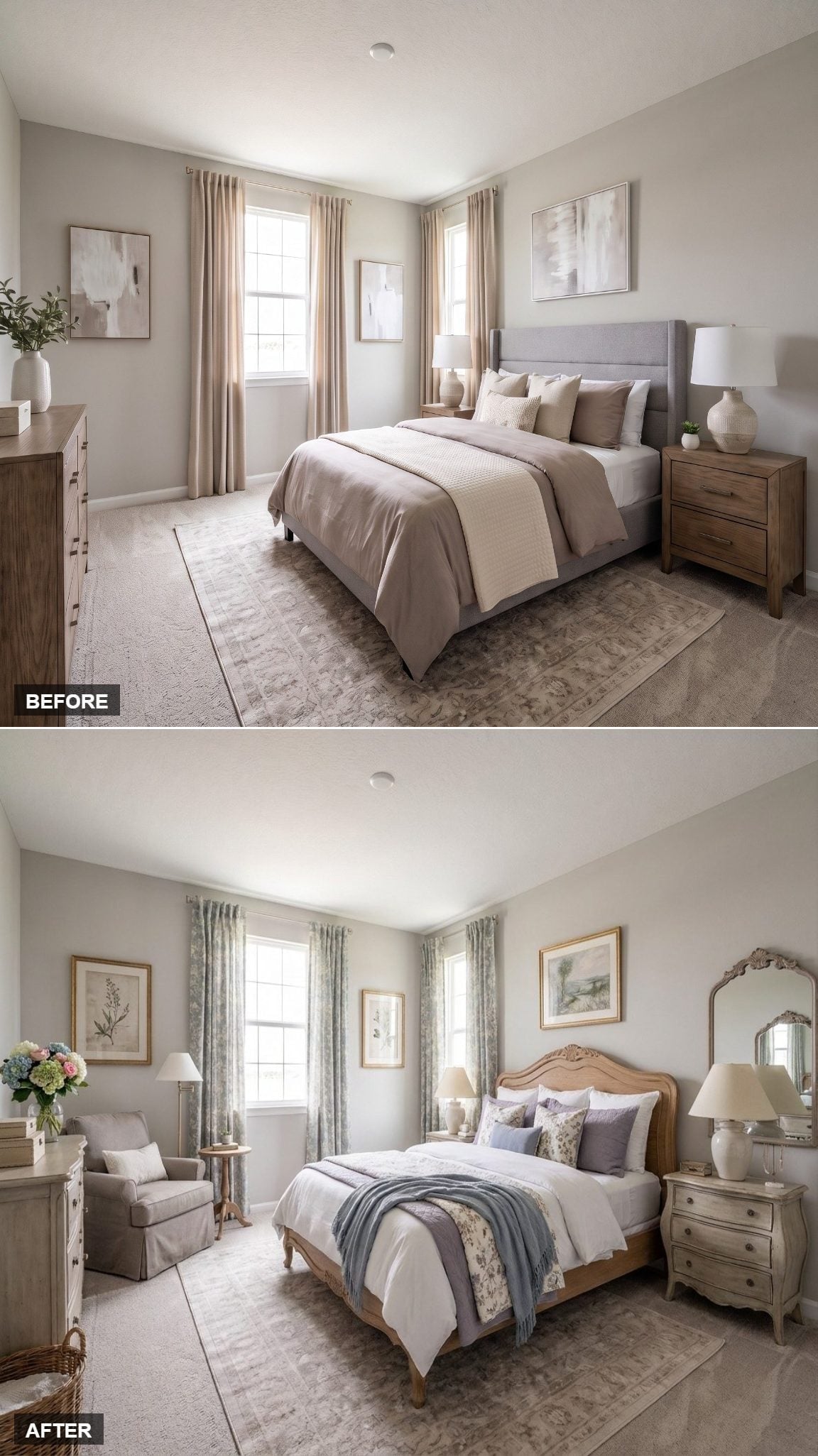 French Country Details Gave Her Master Bedroom a Quieter, More Personal Kind of Beauty