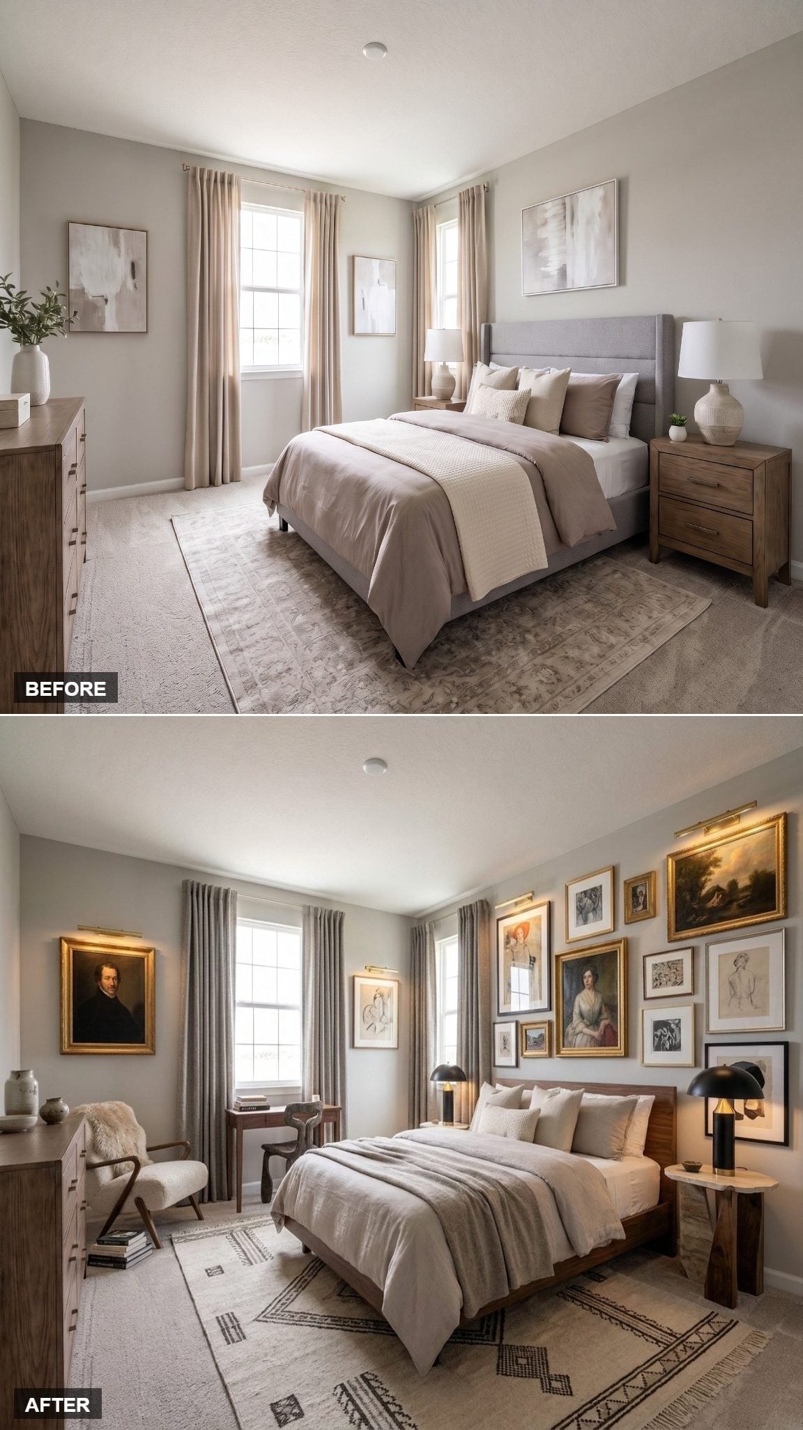 Old Masters on the Wall Gave Her Bedroom a Gallery Worth Waking Up To