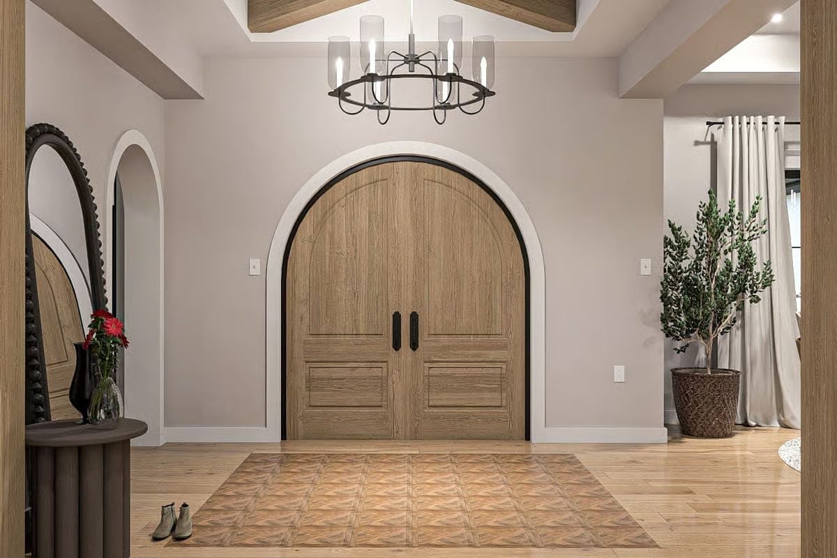 Arched Double Doors Set the Tone Before You've Even Stepped Inside