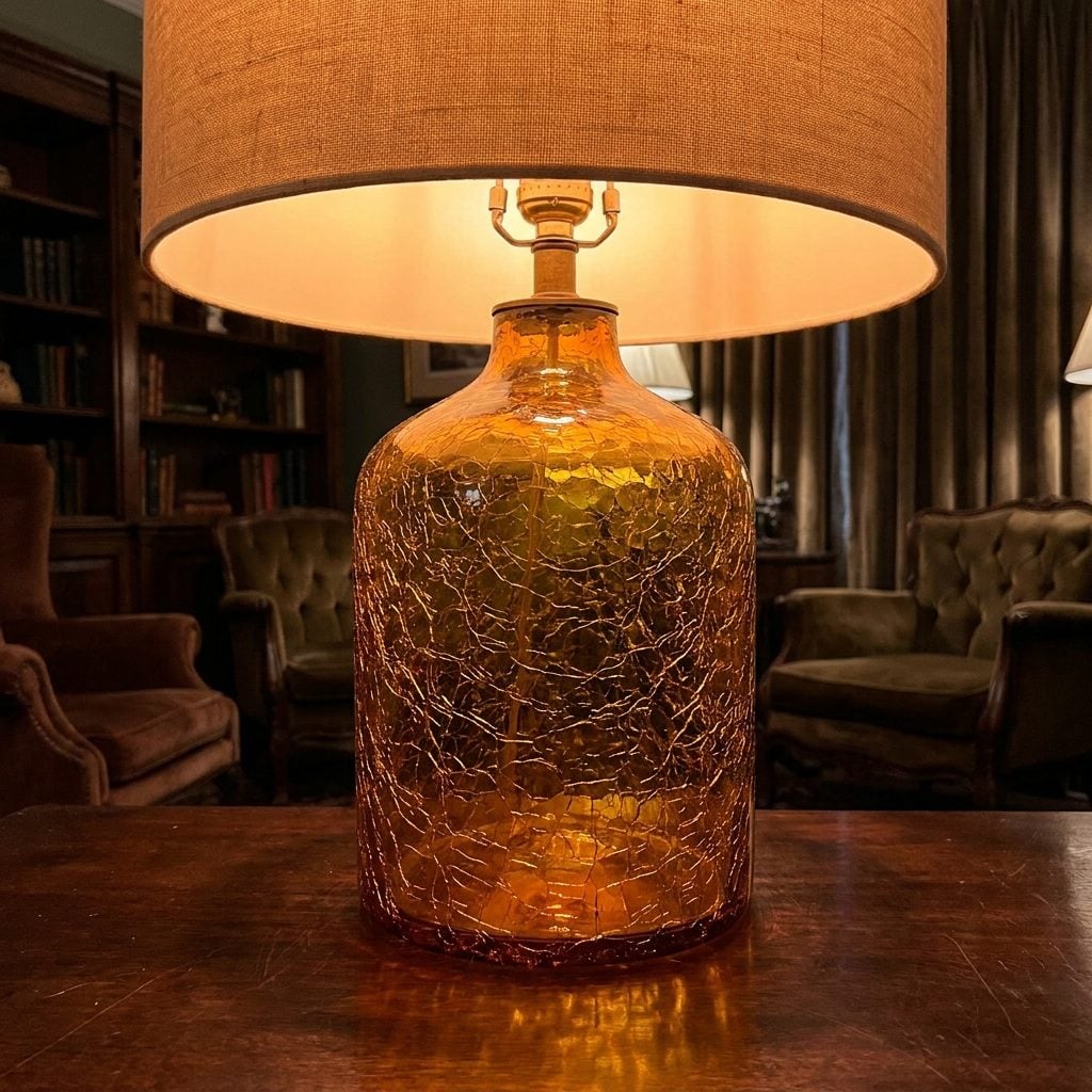 The Amber or Avocado Glass Lamp