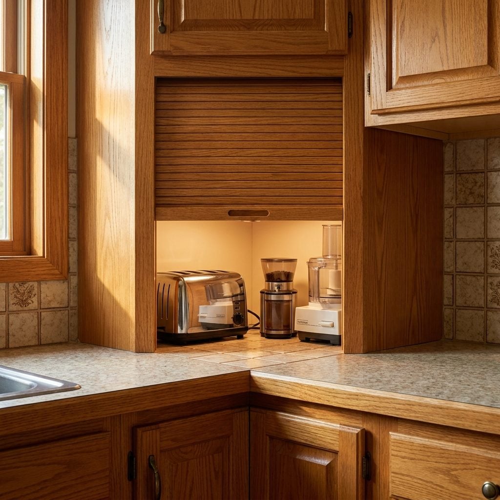 The Appliance Garage With the Roll-Up Tambour Door