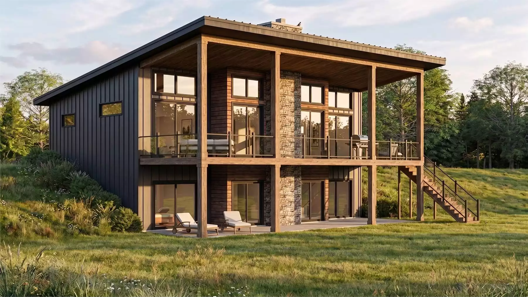 Arroyo 4-Bedroom Modern Mountain with Dual Primary Suites Designed for Families with In-Laws Who Might Be Moving In Whether You Like It or Not (Floor Plan)
