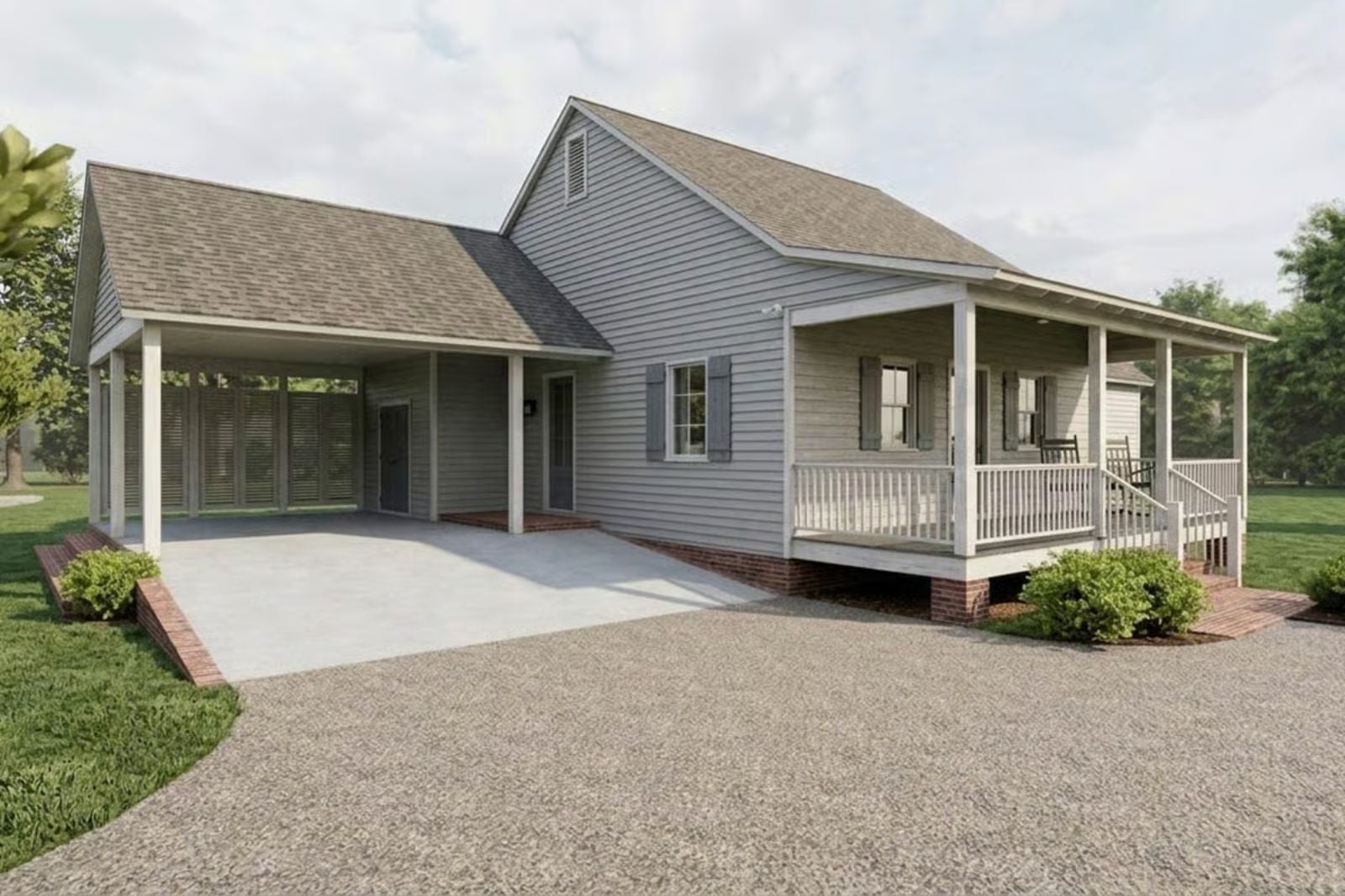 Ashenfield 2-Bedroom Southern Cottage with Dual Porches Designed for Couples Who Treat Mornings on the Porch as Sacred (Floor Plan)