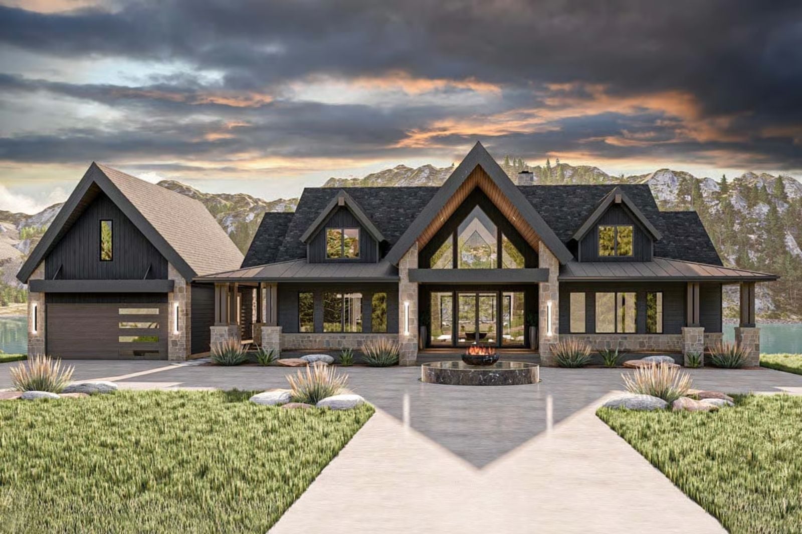 Aspen Ridge 5-Bedroom Mountain Retreat House Plan with Wraparound Deck (2,813 Sq. Ft. Floor Plan)