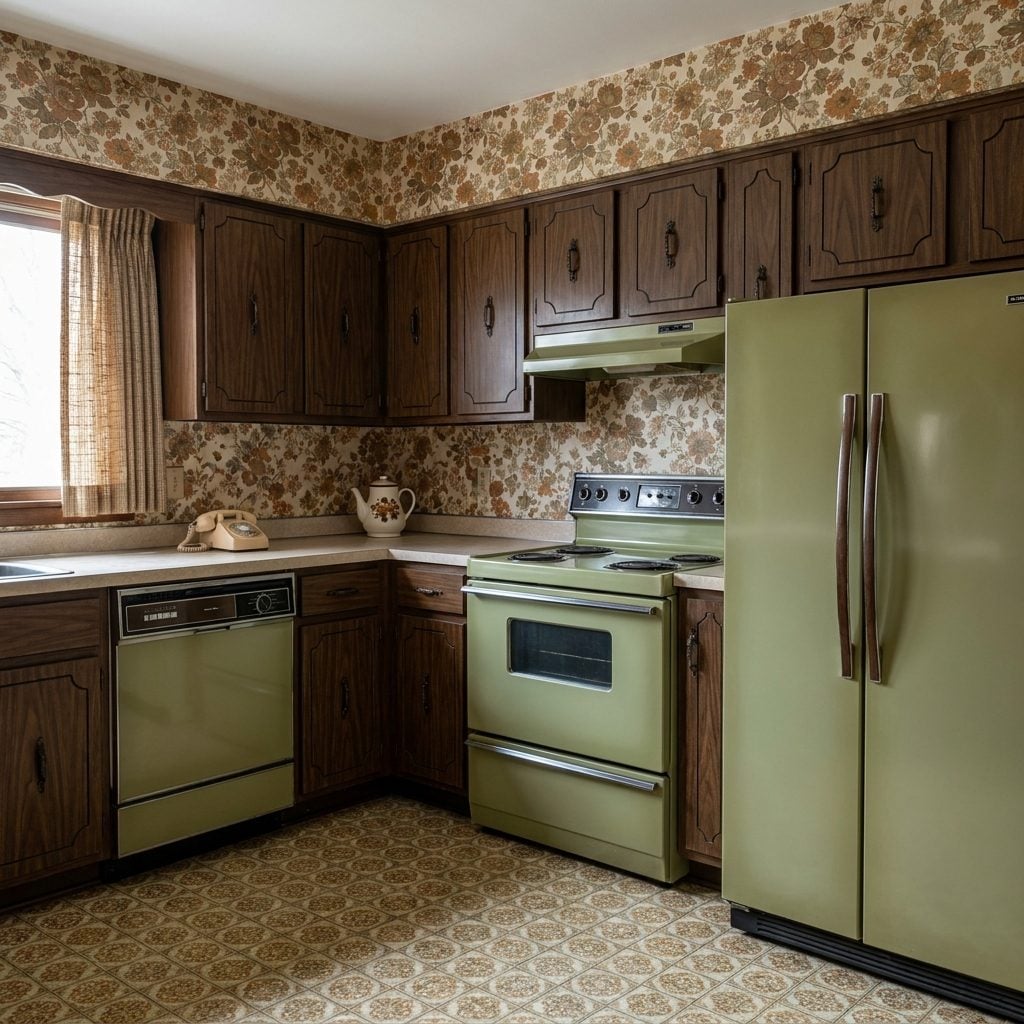 Avocado Green Appliances Left Over From the 1970s