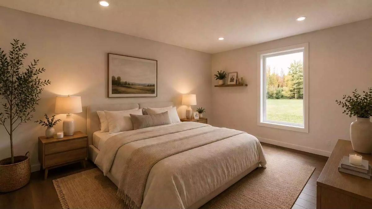 Warm Linen Bedding and Recessed Lighting That Actually Gets the Mood Right