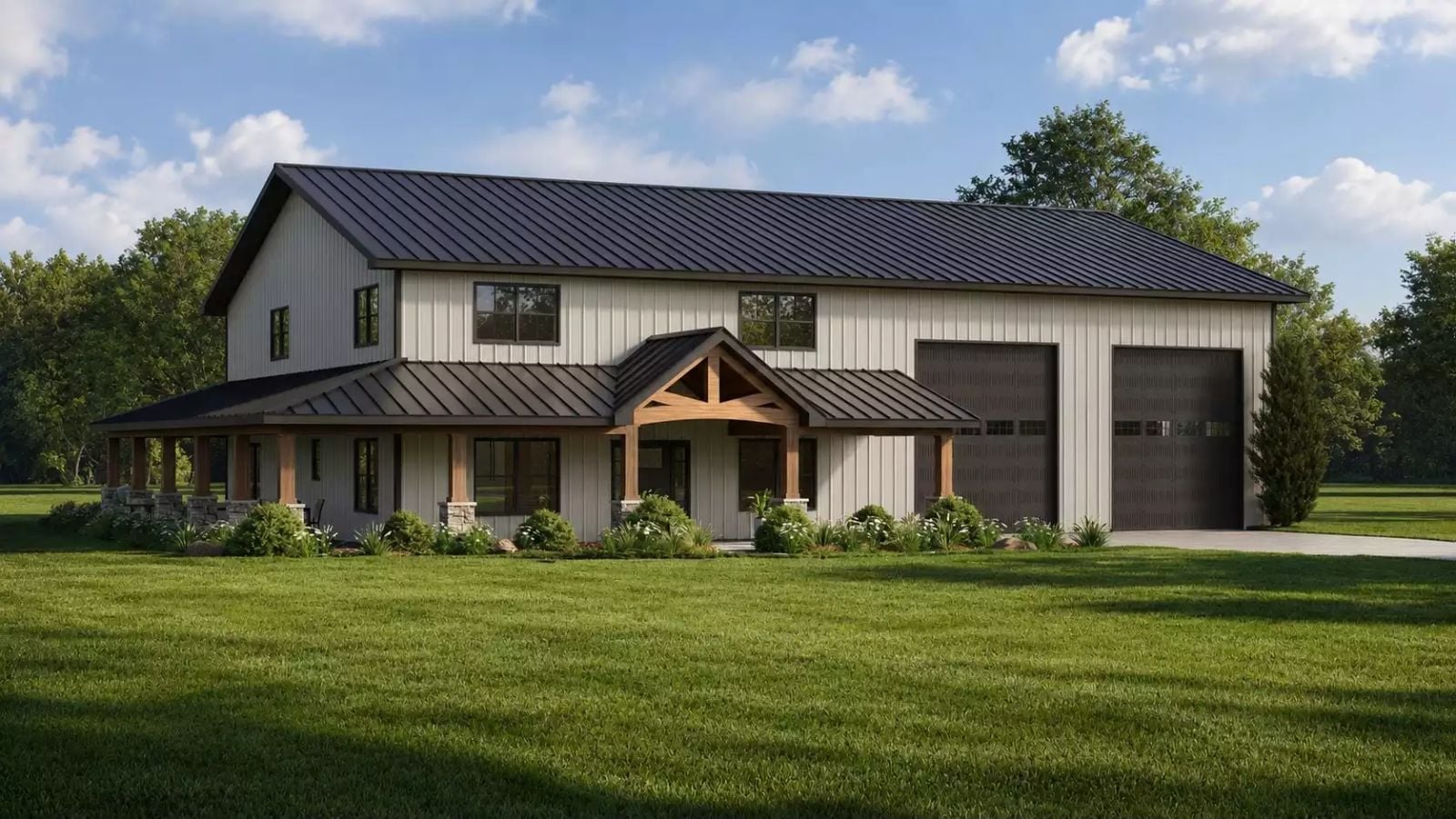Beartree 4-Bedroom Barndominium with Shop Designed for Couples Who Married Their Best Friend and Their Best Friend's Hobbies (Floor Plan)
