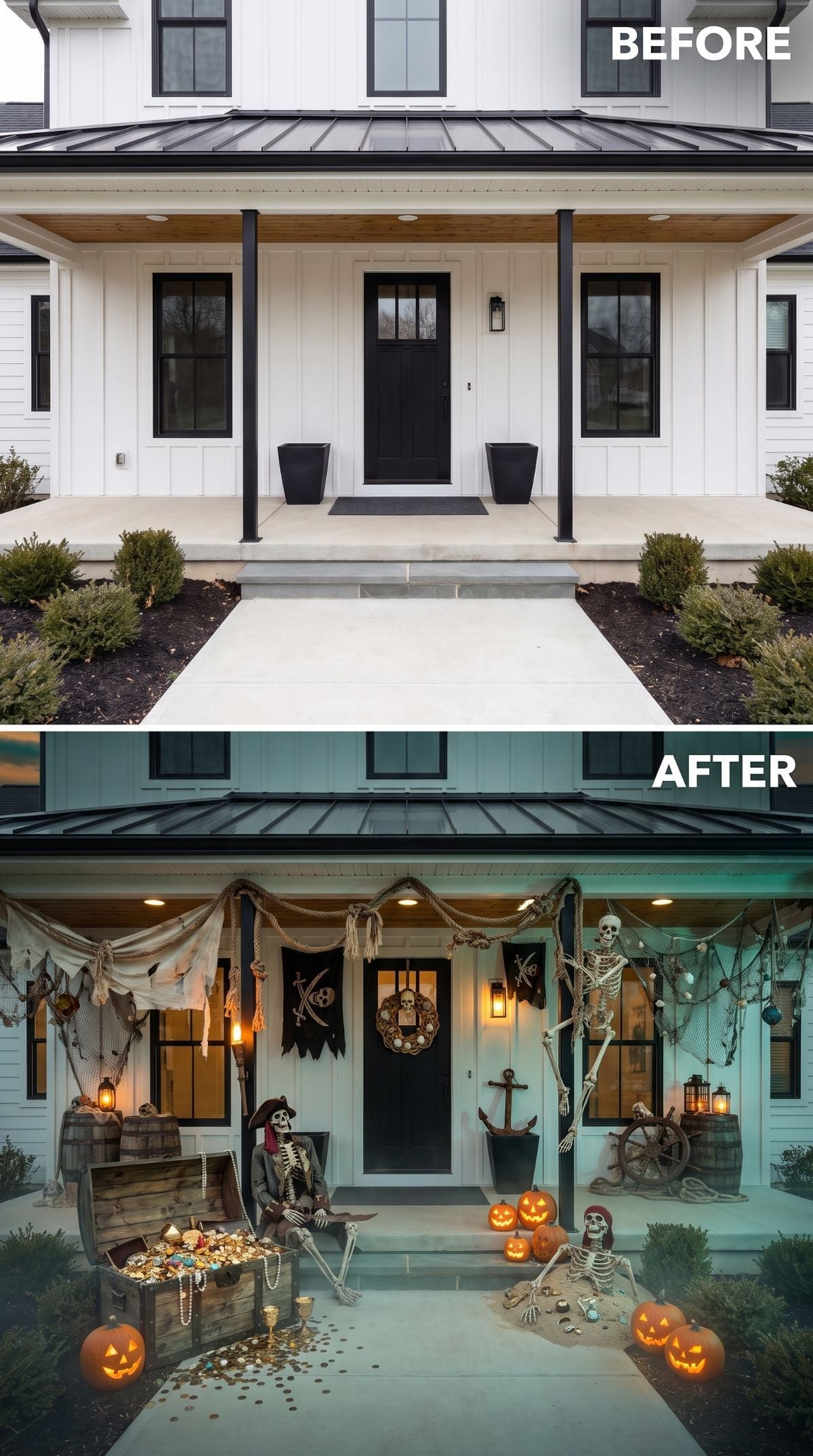 Dead Men's Gold: A Pirate Graveyard Takes Over a Spotless Farmhouse Porch