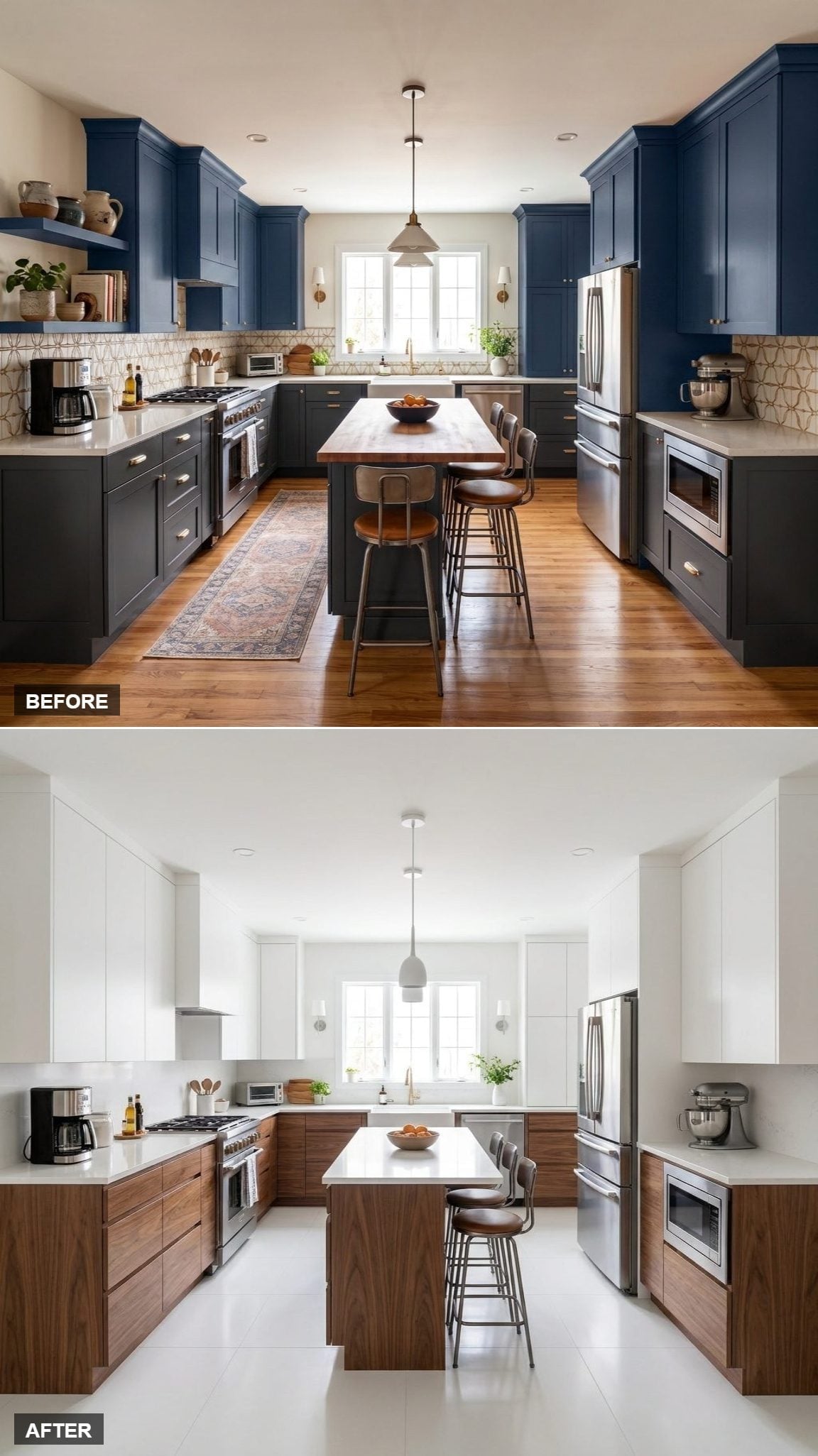Walnut Lowers, White Above, and a Layout That Stopped Apologizing for Itself