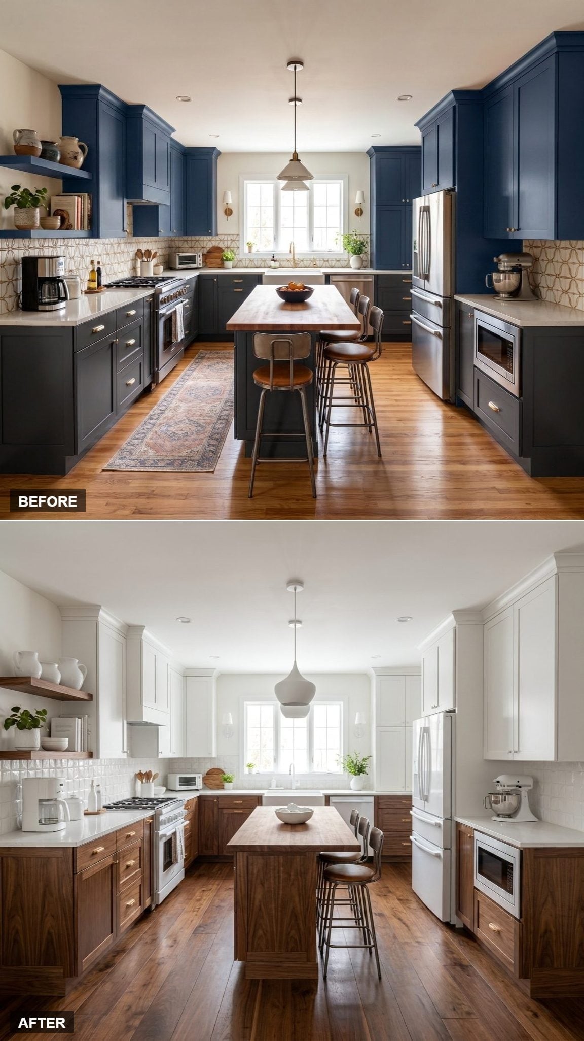 Walnut Lowers, White Uppers, and a Final Kitchen That Closed the Series Right