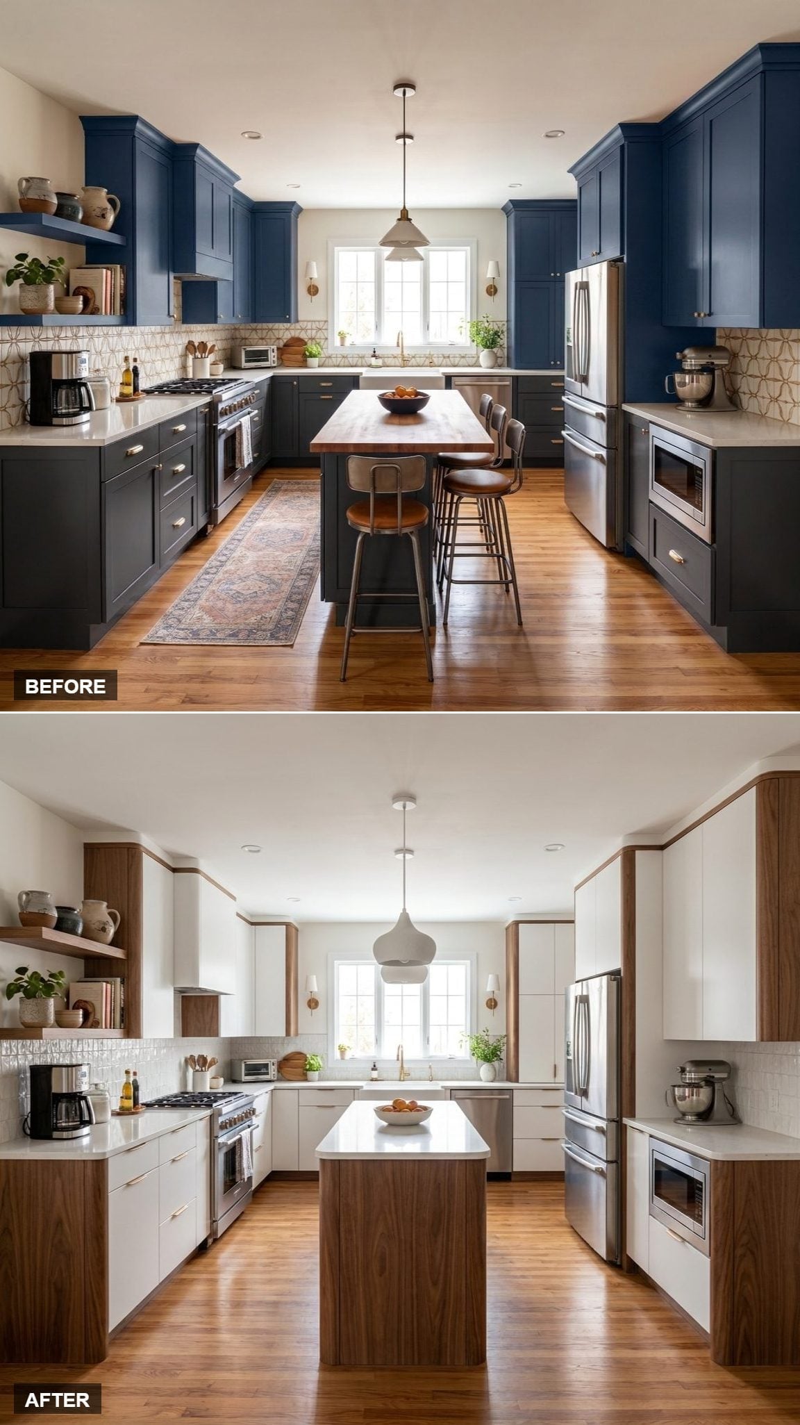 White Cabinets, Walnut Warmth, and a Kitchen That Finally Feels Like 2026