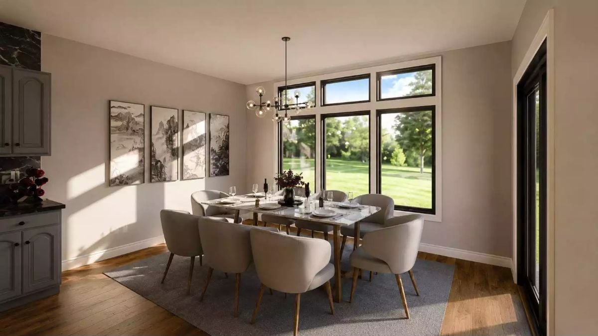 Sunlight Does Half the Decorating in This Dining Room
