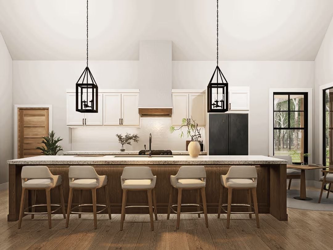 Granite Island, Four Stools, and Two Lanterns That Mean Business