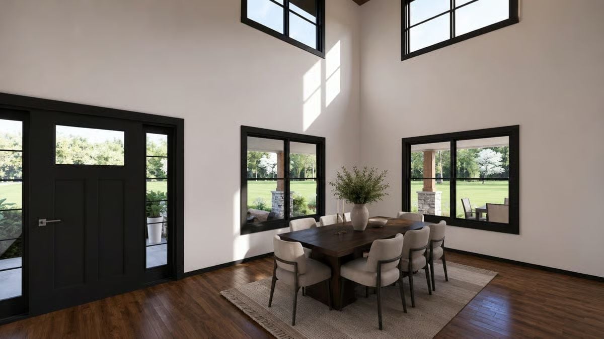 Soaring Ceilings and Black Frames Make Sunlight Do the Work