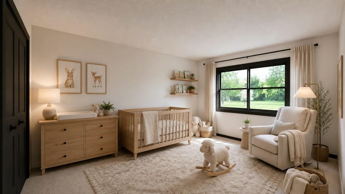 Woodland Art and a Rocking Lamb That Make Nursery Design Look Easy