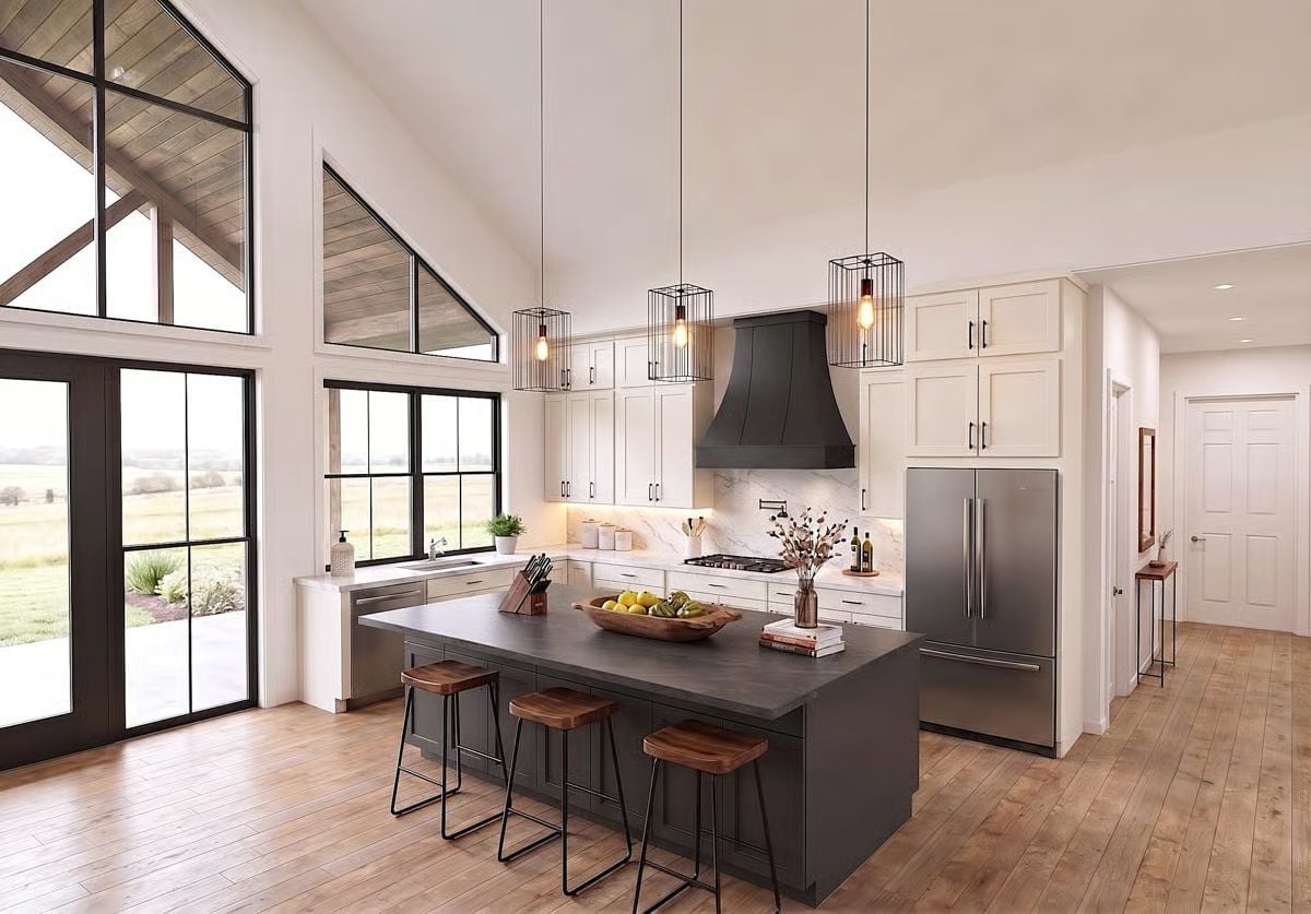Cage Pendants and a Concrete Island That Don't Apologize for Standing Out