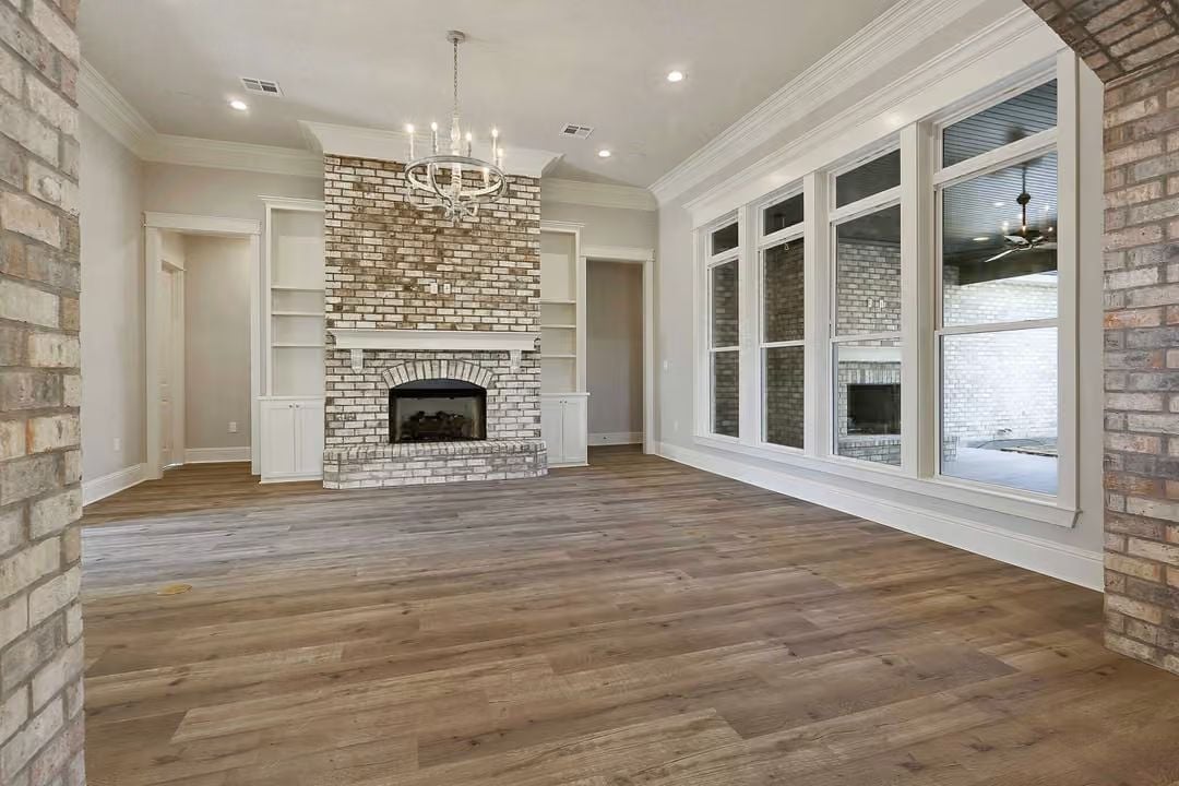 Brick Fireplace Wall With Built-Ins That Actually Earn Their Keep