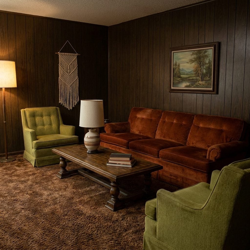 The Brown, Rust, and Avocado Upholstery on Absolutely Everything