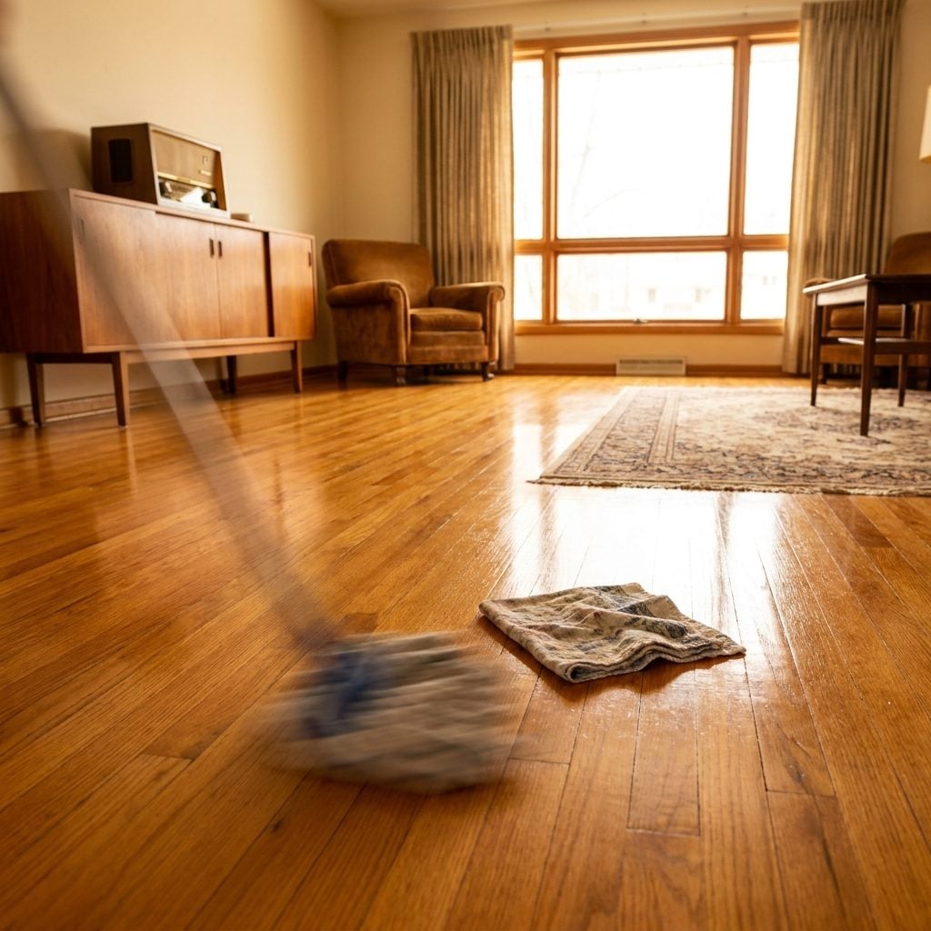 Buffing Floors Until They Shined