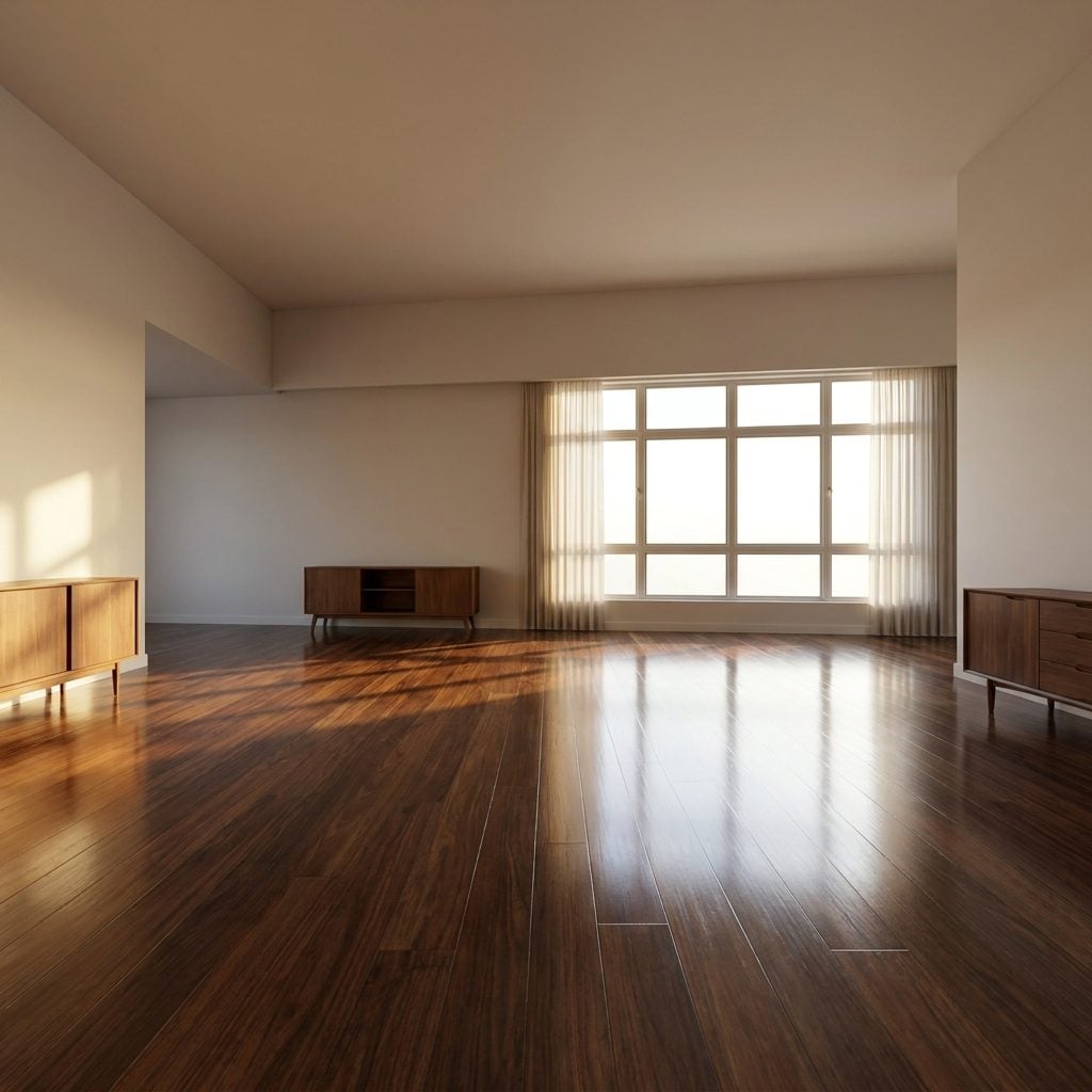 Buffing Waxed Floors Until They Gleamed